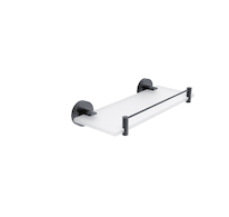 Nimco UNIX ČERNÁ Police s ohrádkou, 30 cm UNC 13091BX-30-90