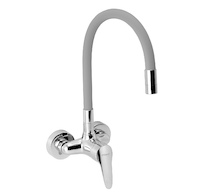 Novaservis Dřezová baterie s elastickým ramenem 100mm, stříbrošedá-chr. 94484,0S