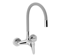 Novaservis Dřezová baterie s elastickým ramenem 150mm, stříbrošedá-chr. 94480,0S