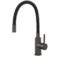 Novaservis Dřezová stojánková baterie s elast. ramenem, černá-gun metal BZA4BSSGM