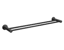 Novaservis Dvojitý držák ručníků SMILE 600 mm, černá ASM10BL