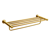 Novaservis Velký držák ručníků se závěsem SMILE, kartáčované zlato ASM35BG