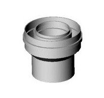 RICOMGAS adapatér-redukce DN 60/100 - DN 80/125, plast/Al pro kondenzační kotel - 3.012085