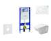 Geberit Duofix - Modul pro závěsné WC s tlačítkem Sigma01, alpská bílá + Duravit D-Code - WC a sedátko, Rimless, SoftClose 111.3