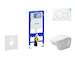Geberit Duofix - Modul pro závěsné WC s tlačítkem Sigma01, alpská bílá + Duravit D-Code - WC a sedátko, Rimless, SoftClose 111.3