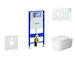 Geberit Duofix - Modul pro závěsné WC s tlačítkem Sigma01, alpská bílá + Duravit ME by Starck - WC a sedátko, Rimless, SoftClose