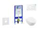Geberit Duofix - Modul pro závěsné WC s tlačítkem Sigma01, alpská bílá + Villeroy Boch - WC a sedátko, DirectFlush, SoftClose, C