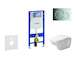 Geberit Duofix - Modul pro závěsné WC s tlačítkem Sigma01, lesklý chrom + Duravit D-Code - WC a sedátko, Rimless, SoftClose 111.