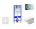 Geberit Duofix - Modul pro závěsné WC s tlačítkem Sigma01, lesklý chrom + Duravit D-Code - WC a sedátko, Rimless, SoftClose 111.