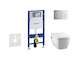 Geberit Duofix - Modul pro závěsné WC s tlačítkem Sigma01, lesklý chrom + Tece One - sprchovací toaleta a sedátko, Rimless, Soft