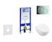 Geberit Duofix - Modul pro závěsné WC s tlačítkem Sigma01, lesklý chrom + Villeroy Boch - WC a sedátko, DirectFlush, SoftClose, 