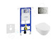Geberit Duofix - Modul pro závěsné WC s tlačítkem Sigma01, lesklý chrom + Villeroy Boch - WC a sedátko, DirectFlush, SoftClose, 