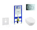 Geberit Duofix - Modul pro závěsné WC s tlačítkem Sigma01, lesklý chrom + Villeroy Boch - WC a sedátko, DirectFlush, SoftClose, 