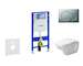 Geberit Duofix - Modul pro závěsné WC s tlačítkem Sigma01, matný chrom + Duravit D-Code - WC a sedátko, Rimless, SoftClose 111.3