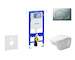 Geberit Duofix - Modul pro závěsné WC s tlačítkem Sigma01, matný chrom + Duravit D-Code - WC a sedátko, Rimless, SoftClose 111.3
