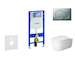 Geberit Duofix - Modul pro závěsné WC s tlačítkem Sigma01, matný chrom + Duravit ME by Starck - WC a sedátko, Rimless, SoftClose