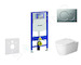 Geberit Duofix - Modul pro závěsné WC s tlačítkem Sigma01, matný chrom + Duravit ME by Starck - WC a sedátko, Rimless, SoftClose