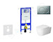 Geberit Duofix - Modul pro závěsné WC s tlačítkem Sigma01, matný chrom + Duravit ME by Starck - WC a sedátko, Rimless, SoftClose