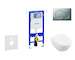 Geberit Duofix - Modul pro závěsné WC s tlačítkem Sigma01, matný chrom + Villeroy Boch - WC a sedátko, DirectFlush, SoftClose, C