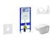 Geberit Duofix - Modul pro závěsné WC s tlačítkem Sigma20, bílá/lesklý chrom + Duravit D-Code - WC a sedátko, Rimless, SoftClose