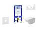 Geberit Duofix - Modul pro závěsné WC s tlačítkem Sigma20, bílá/lesklý chrom + Duravit D-Code - WC a sedátko, Rimless, SoftClose