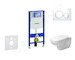 Geberit Duofix - Modul pro závěsné WC s tlačítkem Sigma20, bílá/lesklý chrom + Duravit D-Code - WC a sedátko, Rimless, SoftClose