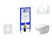 Geberit Duofix - Modul pro závěsné WC s tlačítkem Sigma20, bílá/lesklý chrom + Duravit D-Code - WC a sedátko, Rimless, SoftClose