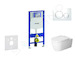 Geberit Duofix - Modul pro závěsné WC s tlačítkem Sigma20, bílá/lesklý chrom + Duravit ME by Starck - WC a sedátko, Rimless, Sof