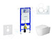 Geberit Duofix - Modul pro závěsné WC s tlačítkem Sigma20, bílá/lesklý chrom + Duravit ME by Starck - WC a sedátko, Rimless, Sof