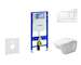 Geberit Duofix - Modul pro závěsné WC s tlačítkem Sigma30, bílá/lesklý chrom + Duravit D-Code - WC a sedátko, Rimless, SoftClose