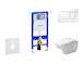 Geberit Duofix - Modul pro závěsné WC s tlačítkem Sigma30, bílá/lesklý chrom + Duravit D-Code - WC a sedátko, Rimless, SoftClose
