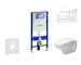 Geberit Duofix - Modul pro závěsné WC s tlačítkem Sigma30, bílá/lesklý chrom + Duravit D-Code - WC a sedátko, Rimless, SoftClose