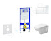 Geberit Duofix - Modul pro závěsné WC s tlačítkem Sigma30, bílá/lesklý chrom + Duravit D-Code - WC a sedátko, Rimless, SoftClose