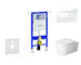 Geberit Duofix - Modul pro závěsné WC s tlačítkem Sigma30, bílá/lesklý chrom + Duravit ME by Starck - WC a sedátko, Rimless, Sof