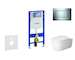 Geberit Duofix - Modul pro závěsné WC s tlačítkem Sigma30, lesklý chrom/chrom mat + Duravit ME by Starck - WC a sedátko, Rimless