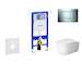 Geberit Duofix - Modul pro závěsné WC s tlačítkem Sigma30, lesklý chrom/chrom mat + Duravit ME by Starck - WC a sedátko, Rimless