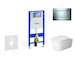 Geberit Duofix - Modul pro závěsné WC s tlačítkem Sigma30, lesklý chrom/chrom mat + Duravit ME by Starck - WC a sedátko, Rimless
