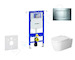 Geberit Duofix - Modul pro závěsné WC s tlačítkem Sigma30, lesklý chrom/chrom mat + Duravit ME by Starck - WC a sedátko, Rimless