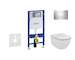Geberit Duofix - Modul pro závěsné WC s tlačítkem Sigma30, lesklý chrom/chrom mat + Ideal Standard Tesi - WC a sedátko, Aquablad