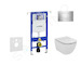 Geberit Duofix - Modul pro závěsné WC s tlačítkem Sigma30, lesklý chrom/chrom mat + Ideal Standard Tesi - WC a sedátko, Aquablad