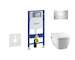 Geberit Duofix - Modul pro závěsné WC s tlačítkem Sigma30, lesklý chrom/chrom mat + Tece One - sprchovací toaleta a sedátko, Rim