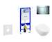 Geberit Duofix - Modul pro závěsné WC s tlačítkem Sigma30, lesklý chrom/chrom mat + Villeroy Boch - WC a sedátko, DirectFlush, S