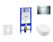 Geberit Duofix - Modul pro závěsné WC s tlačítkem Sigma30, lesklý chrom/chrom mat + Villeroy Boch - WC a sedátko, DirectFlush, S