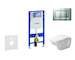 Geberit Duofix - Modul pro závěsné WC s tlačítkem Sigma30, matný chrom/chrom + Duravit D-Code - WC a sedátko, Rimless, SoftClose