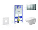 Geberit Duofix - Modul pro závěsné WC s tlačítkem Sigma30, matný chrom/chrom + Duravit D-Code - WC a sedátko, Rimless, SoftClose