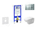 Geberit Duofix - Modul pro závěsné WC s tlačítkem Sigma30, matný chrom/chrom + Duravit D-Code - WC a sedátko, Rimless, SoftClose