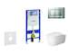Geberit Duofix - Modul pro závěsné WC s tlačítkem Sigma30, matný chrom/chrom + Duravit ME by Starck - WC a sedátko, Rimless, Sof