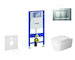Geberit Duofix - Modul pro závěsné WC s tlačítkem Sigma30, matný chrom/chrom + Duravit ME by Starck - WC a sedátko, Rimless, Sof