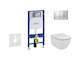 Geberit Duofix - Modul pro závěsné WC s tlačítkem Sigma30, matný chrom/chrom + Ideal Standard Tesi - WC a sedátko, Aquablade, So