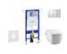 Geberit Duofix - Modul pro závěsné WC s tlačítkem Sigma30, matný chrom/chrom + Tece One - sprchovací toaleta a sedátko, Rimless,
